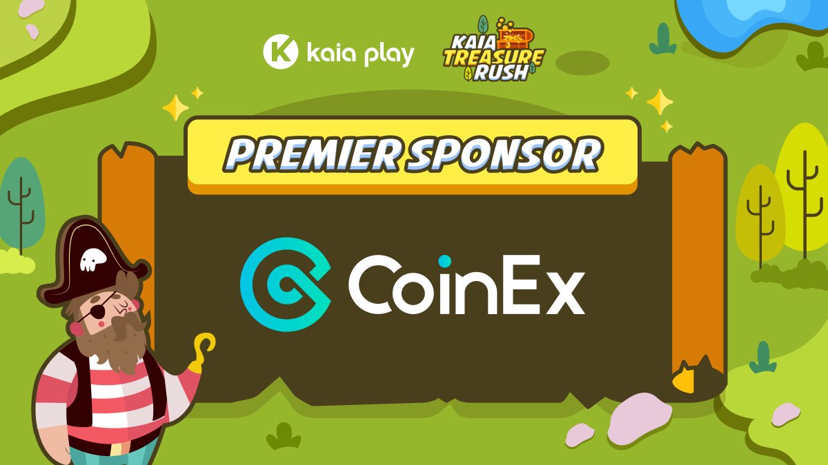 kaiaplay's tweet photo. 🎉 Shoutout to Our Premier Sponsor: @CoinExcom  🎉

This exciting treasure hunt game cannot be without companions, right? Dear players, please warmly welcome our dear friend of #KaiaTreasureRush…. Premier Sponsor: COINEX 👏🏼

A heartfelt thank you to our sponsor and partner in this adventure, @CoinexNam. Thank you for trusting the #KaiaPlay team to develop together to a further step, this connection we will never forget.

Let's set sail together and the adventure ahead! Together become “Captain Jack Sparrow”! 🏴‍☠️🗺
