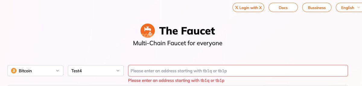 TheFaucet <a href="/thefaucet_labs/">TheFaucet</a>
水龙头上线Bitcoin Testnet4啦,每个twitter每日可领0.08tBtc4;    
转发该Post,并留下你tb1q或者tb1p的测试地址，每个地址再单独发0.5个tBTC4 
活动结束时间：10.18日中午12点 
0.5个tBTC4发送时间：10.18日下午6点之前 
领水链接：thefaucet.org/zh-CN/Bitcoin/…

TheFaucet