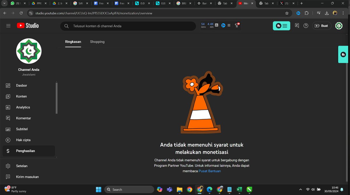 BasteraRusdi's tweet photo. @TeamYouTube Hi
@TeamYouTube

I want to submit an appeal regarding the "https://t.co/gMs6NfGYSO"channel. Some time ago, there was a violation, but now I have removed all the violating content. Please reevaluate my channel's monetization. Thank You. https://t.co/GkSKTSioML