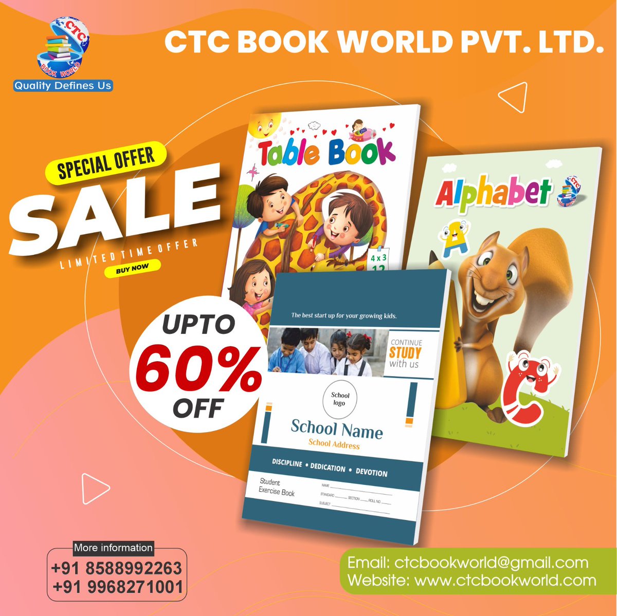 ctcbookworld's tweet image. Calling all paper lovers!
Our sale is here with unbeatable deals on notebooks, journals, art supplies, and more.

Mobile: +91 9716178449 , 9968271001
Email: info@ctcbookworld.com
ctcbookworld@gmail.com
Website : ctcbookworld.com
ctcbookworld.in
.
.
.
.
#papersale