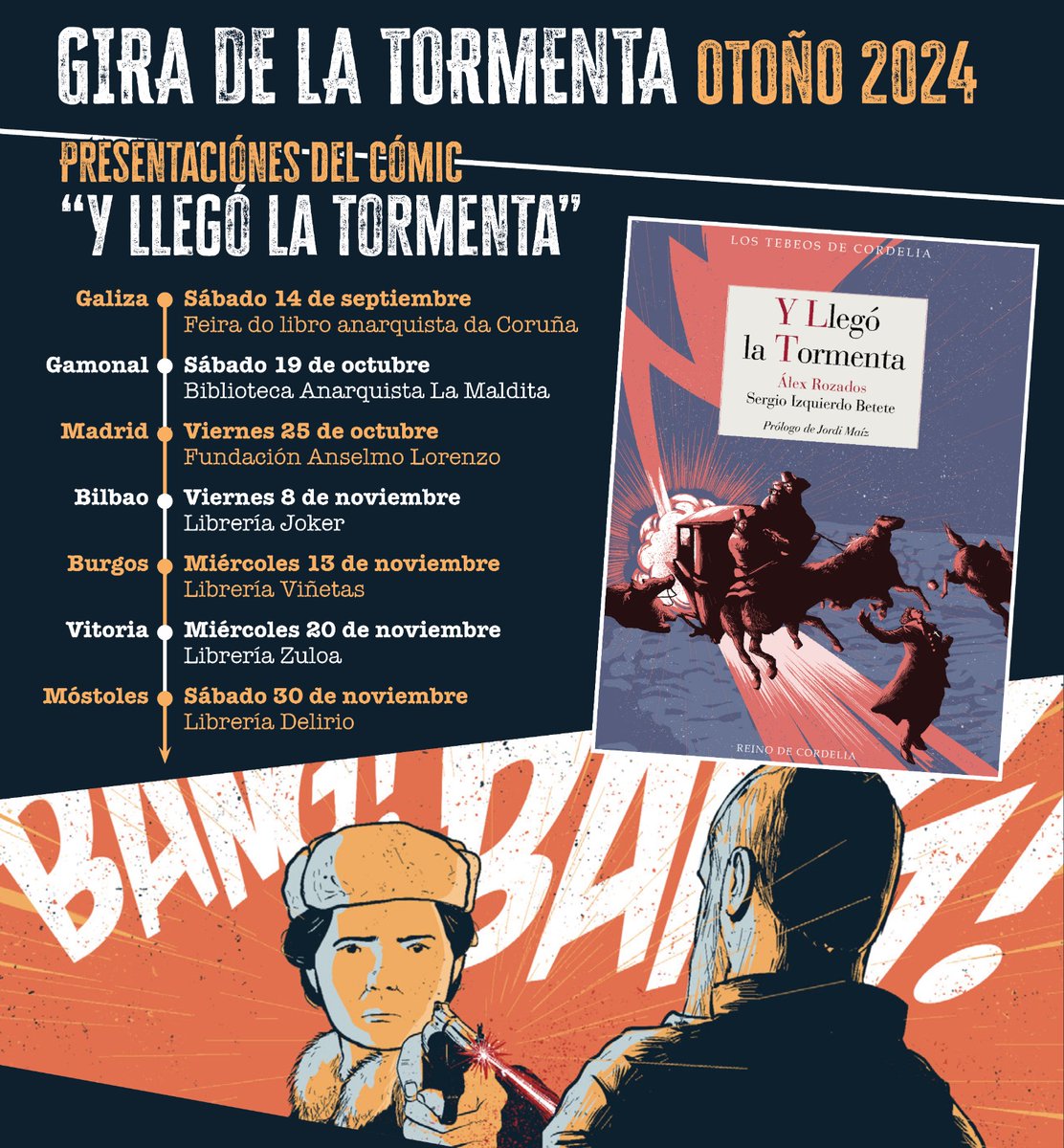 Se avecina una gran tormenta de presentaciones para este otoño 2024. La siguiente cita: sábado, 19 de octubre, en la Biblioteca La Maldita de #Gamonal