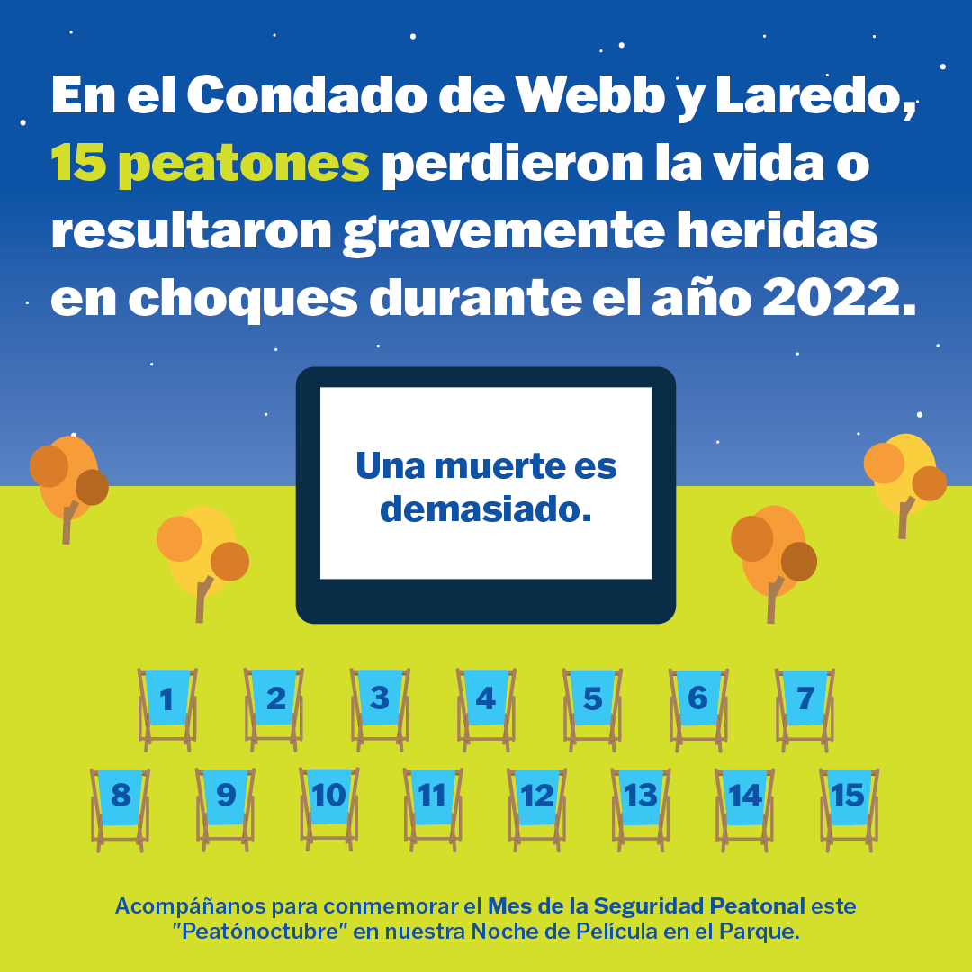webb_rma's tweet photo. Join us this Thursday, October 17th at the Jovita Idar’s El Progreso Park (formerly Bartlett Soccer Park) for a movie night at the park to commemorate Pedestrian Safety Month. 
We are providing free refreshments and food, while supplies last.   

@officialcityoflaredo https://t.co/OKqwGxM9sq