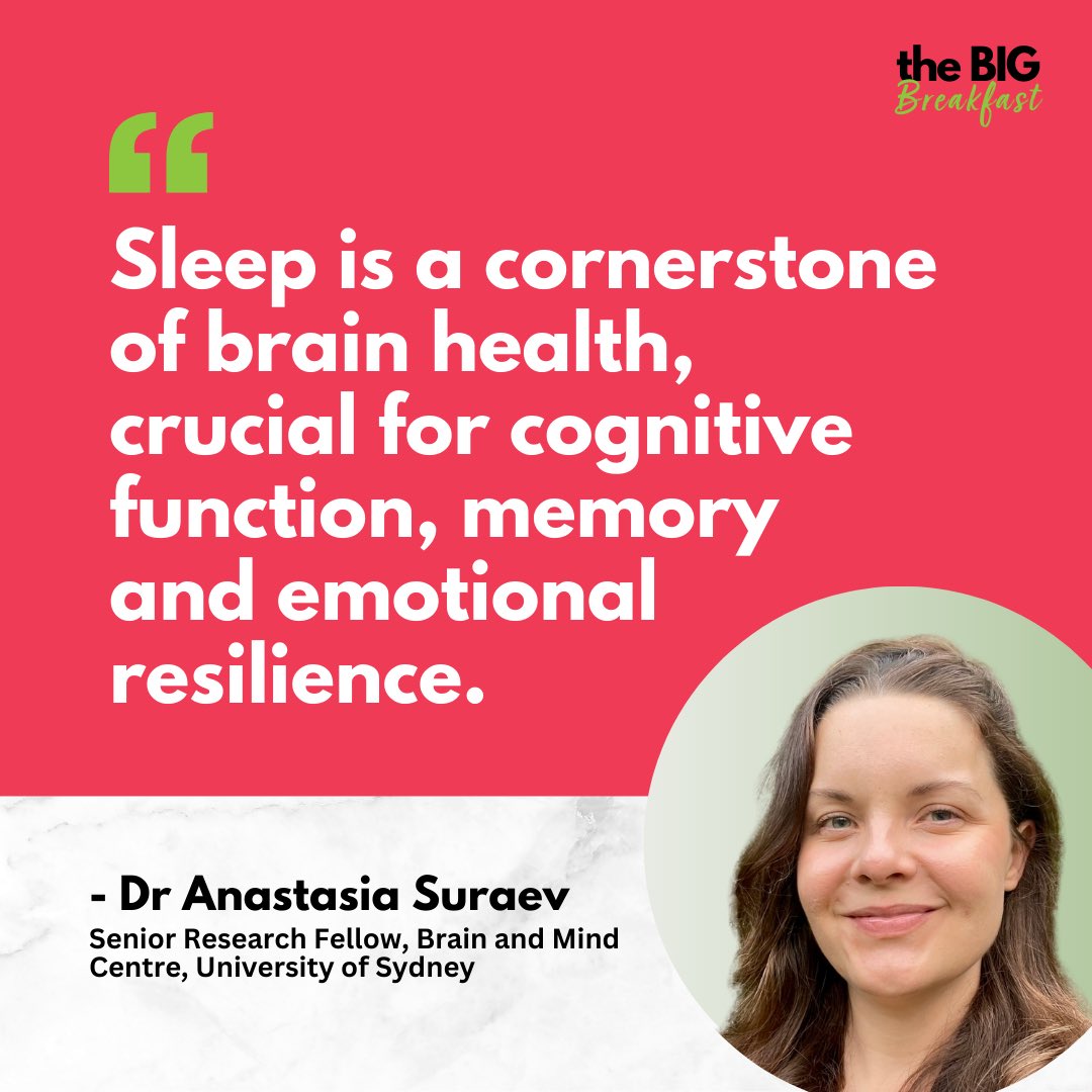 Healthy Brain Ageing Program, University of Sydney (@hbaprogram_usyd) on Twitter photo 🎉Exciting talk ahead!
Join <a href="/AnastasiaSuraev/">Anastasia Suraev</a> for “Sleep: the Unsung Hero of Brain Health & Eating Rhythms” at The Big Breakfast 🍽️🧠 on Wed, 23rd Oct!
📍 The Establishment Ballroom, Sydney
🕒 8:15am - 11am
🎟️ Ticketed event – don't miss out!
pro.healthyfood.com 🎉Exciting talk ahead!
Join <a href="/AnastasiaSuraev/">Anastasia Suraev</a> for “Sleep: the Unsung Hero of Brain Health & Eating Rhythms” at The Big Breakfast 🍽️🧠 on Wed, 23rd Oct!
📍 The Establishment Ballroom, Sydney
🕒 8:15am - 11am
🎟️ Ticketed event – don't miss out!
pro.healthyfood.com