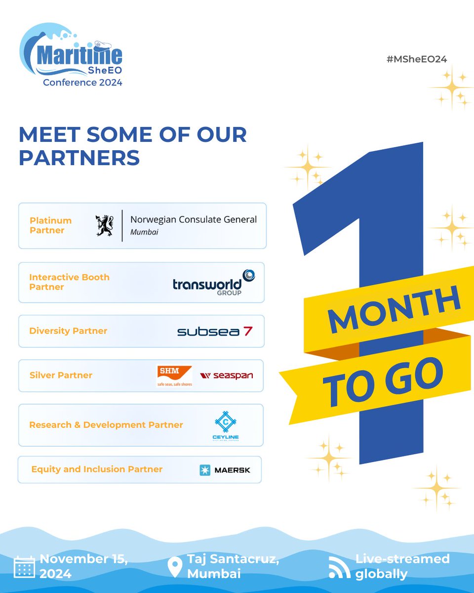 MaritimeSheeo's tweet photo. We're excited because we just have 1 month to go!

Can't wait to see you - in person and online - on November 15, 2024!

Register here (in person or online)*: https://t.co/5JtyLJt1eF

We're looking forward to seeing you.

#MaritimeSheEO #MSheEO24 https://t.co/uraBeoOYvQ