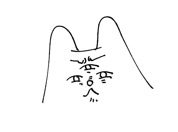 不機嫌で原稿してるときの顔 