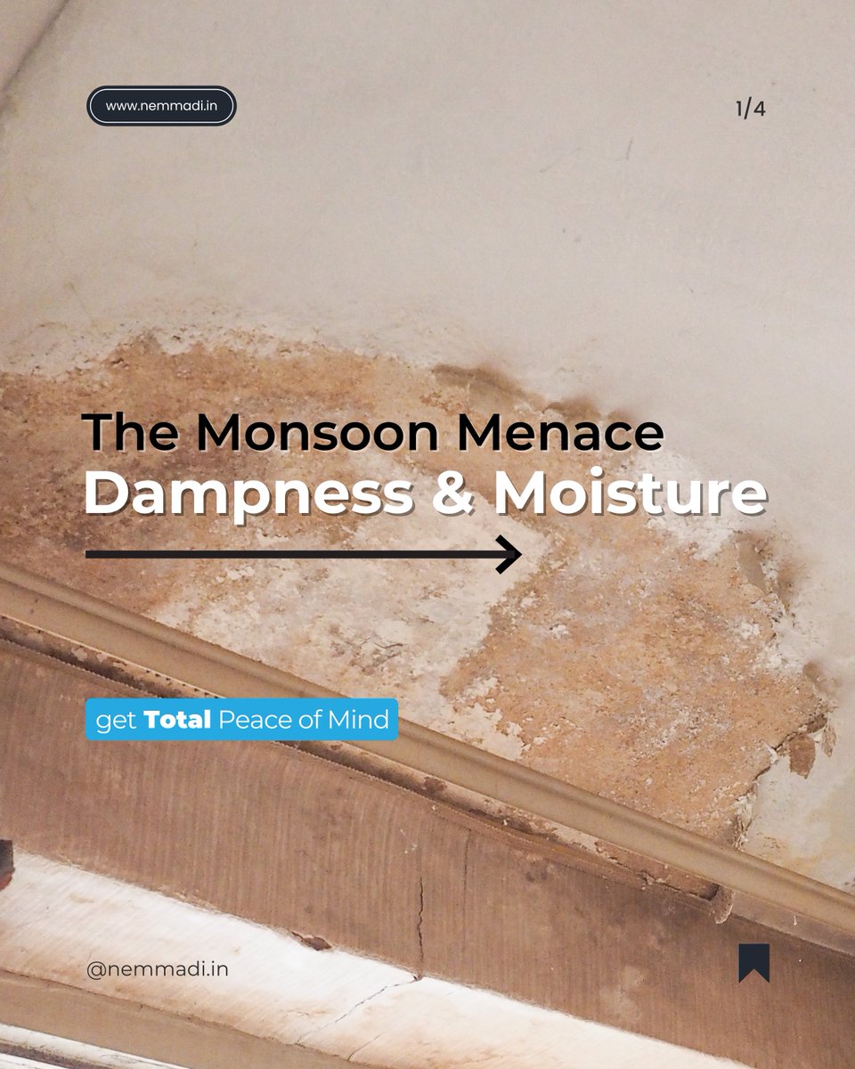 nemmadi_in's tweet photo. Is your home ready for 𝗺𝗼𝗻𝘀𝗼𝗼𝗻 season?https://t.co/EgvSWqp0j0

Book Your Dampness Inspection Now: https://t.co/IMuVY5DFIS
Visit: https://t.co/0tY78GQ99V

#MonsoonReady #HomeInspection #BengaluruWeather #DampnessControl #MoistureManagement #HealthyLiving #heavyrains https://t.co/3TIokdNTMO