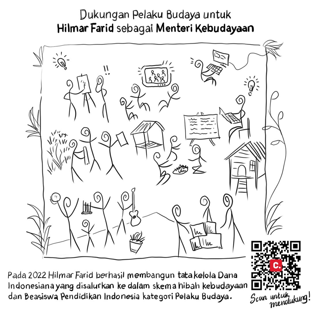 Dukung <a href="/hilmarfarid/">Hilmar Farid</a> untuk agenda pemajuan kebudayaan Indonesia.