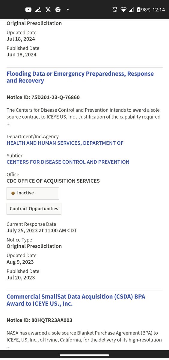 CanariesBlue's tweet image. Since the CDC reached out to Iceye for their services for flood data services ahead of Hurricanes Helene, they should of been more prepared, RIGHT??!