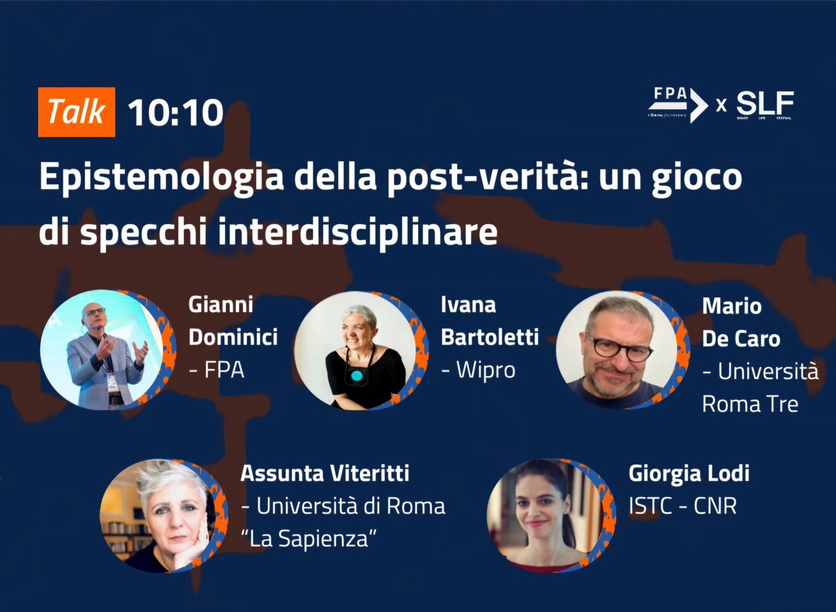 📅 16 ottobre 2024 ⏰ 10.00
Keynote speech: «Apocalittici, integrati e pappagalli stocastici»
(ma poi la maratona va avanti fino a sera...)
👇
rb.gy/41gfpi