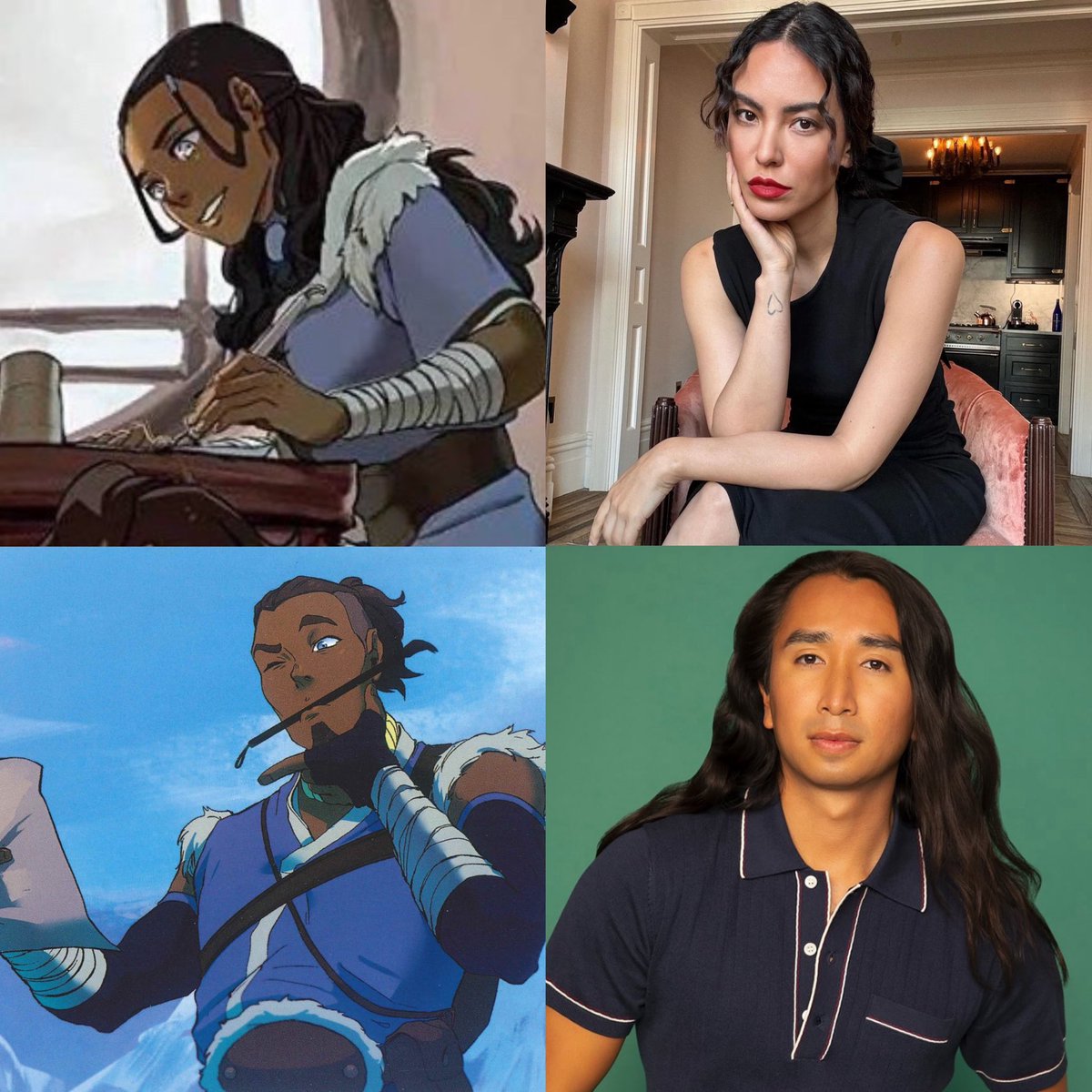 happy indigenous peoples’ day to the voices behind the water tribe siblings! jessica matten and roman zaragoza will voice katara and sokka in the upcoming adult gaang movie - now titled “lost realms” 💙
