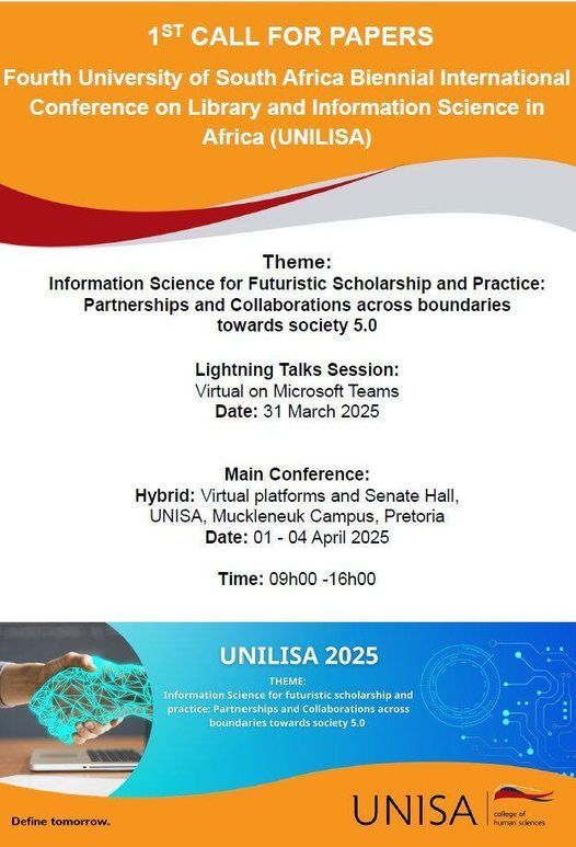 🌟 Register for the UNILISA Conference 2025! 🌟

Have you secured your spot for the UNILISA Conference yet? Don't miss out—book your seat today!

👉 Follow this link to register: unisa.ac.za/sites/corporat…