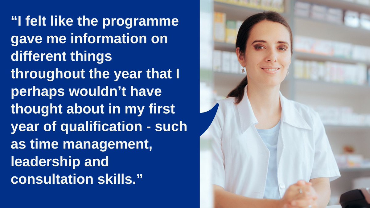 Our Newly qualified pharmacist programme is here to support you through the transition from trainee to qualified pharmacist. 

Applications close on 28 October. Check if you are eligible and apply now at bit.ly/3QHMoqS