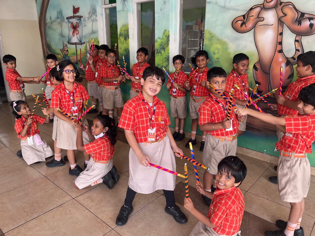 SAI_Edu_In's tweet image. On October 8, 2024, the Class I SAIoneers celebrated Dandiya with joy and enthusiasm! The students had an absolute blast dancing together to the lively beats, 
#DandiyaFever #FunTime #GettingTogether #SAIoneers
#DandiyaCelebrations