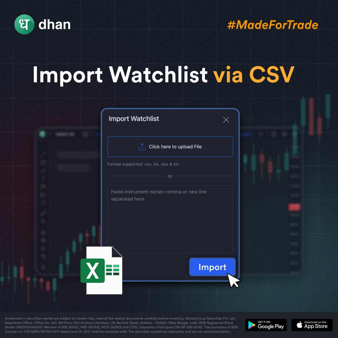 DhanHQ's tweet photo. Chart and trade from the same platform on https://t.co/lyc0qHcr3o! Open your a/c now to start.