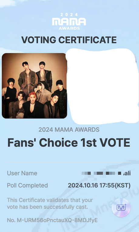 EuropeAteez's tweet photo. I vote #ATEEZ on #2024MAMAVOTE Fans choice male category⭐️

And you ATINY, did you ? 🥰 https://t.co/FW7TIDieTf