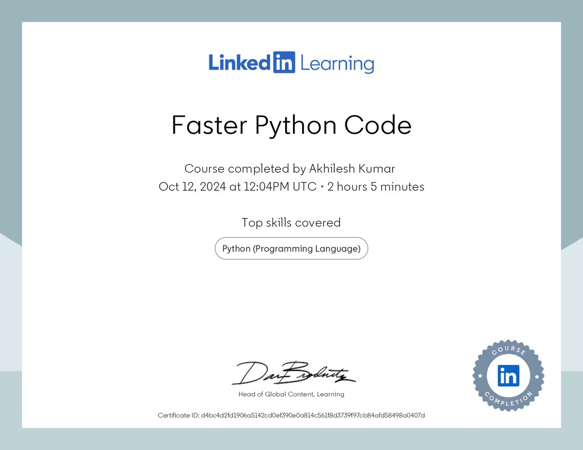 AkilesshKummar's tweet image. Faster Python Code
#python #pythonprogramming #pythonfunction #pythondeveloper #pythonforbeginners #flaskframework #django
