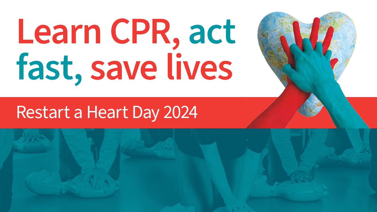 FirstAid_Shop's tweet photo. ❤️ Today is World Restart a Heart Day ❤️ More than 30,000 out-of-hospital cardiac arrests happen every year in the UK. Early CPR and defibrillation can more than double the chances of survival.

Learn more 👉 Guide to CPR https://t.co/lxiI0asww4

#RestartaHeart #CPR https://t.co/sHqwaZOjLP