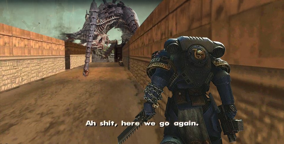 Hierophant bio-titan confirmed as a new enemy in #SpaceMarine2 

Veteran Helldivers know what's up.

#warhammer40k 
#40kmeme
#memehammer
#helldivers2
#WarhammerArt
