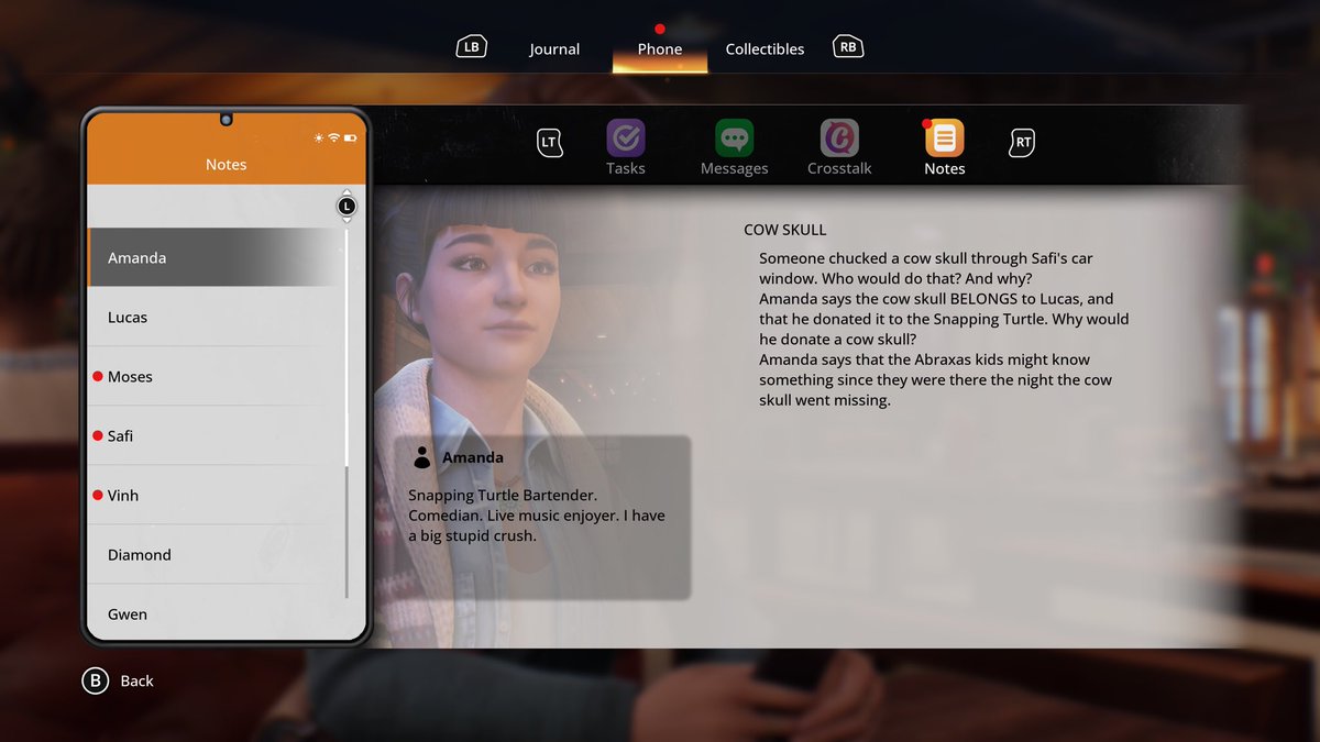 ttvDoctorJay's tweet photo. So I was thinking this earlier… #SquareEnix and #HerInteractive should create a #NancyDrew game together. There’s also case notes that you take like in the Nacy Drew computer games! I literally feel like a #slueth #Detective so far in this game!! 🔎 

#XboxSeriesX #LifeisStrangeDoubleExposure #LifeIstrange #DoubleExposure #MaxCaulfield