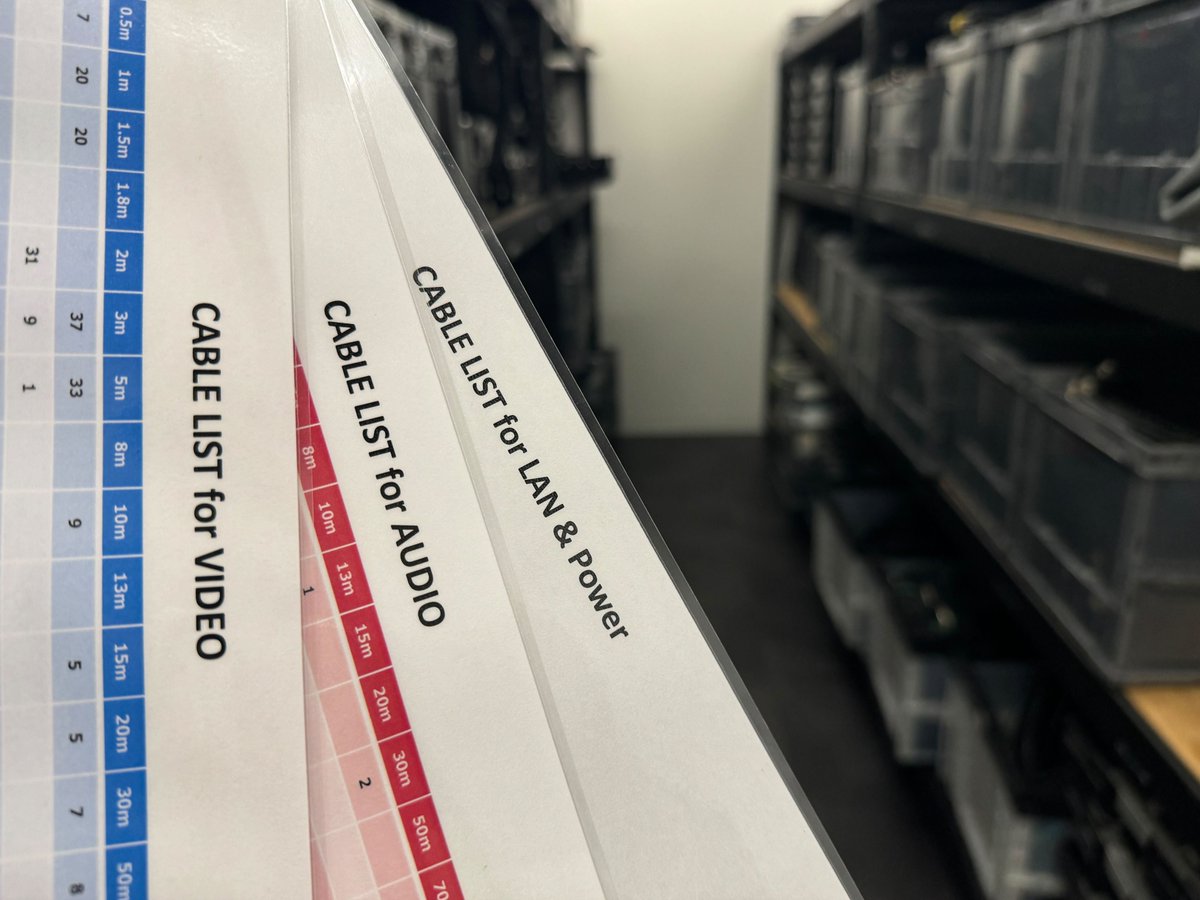 monsterdive_pr's tweet image. 【小さなこだわり‼️】
全ての現場において必需品となるのがケーブル！
LIVEチームでは、ケーブルの長さがわかるようにリップタイで色分けしたり、本数をリスト化しています📝

「たかがケーブル、されどケーブル」
日々ケーブルもしっかり管理し、丁寧に扱っています🤩

#ケーブル #リップタイ