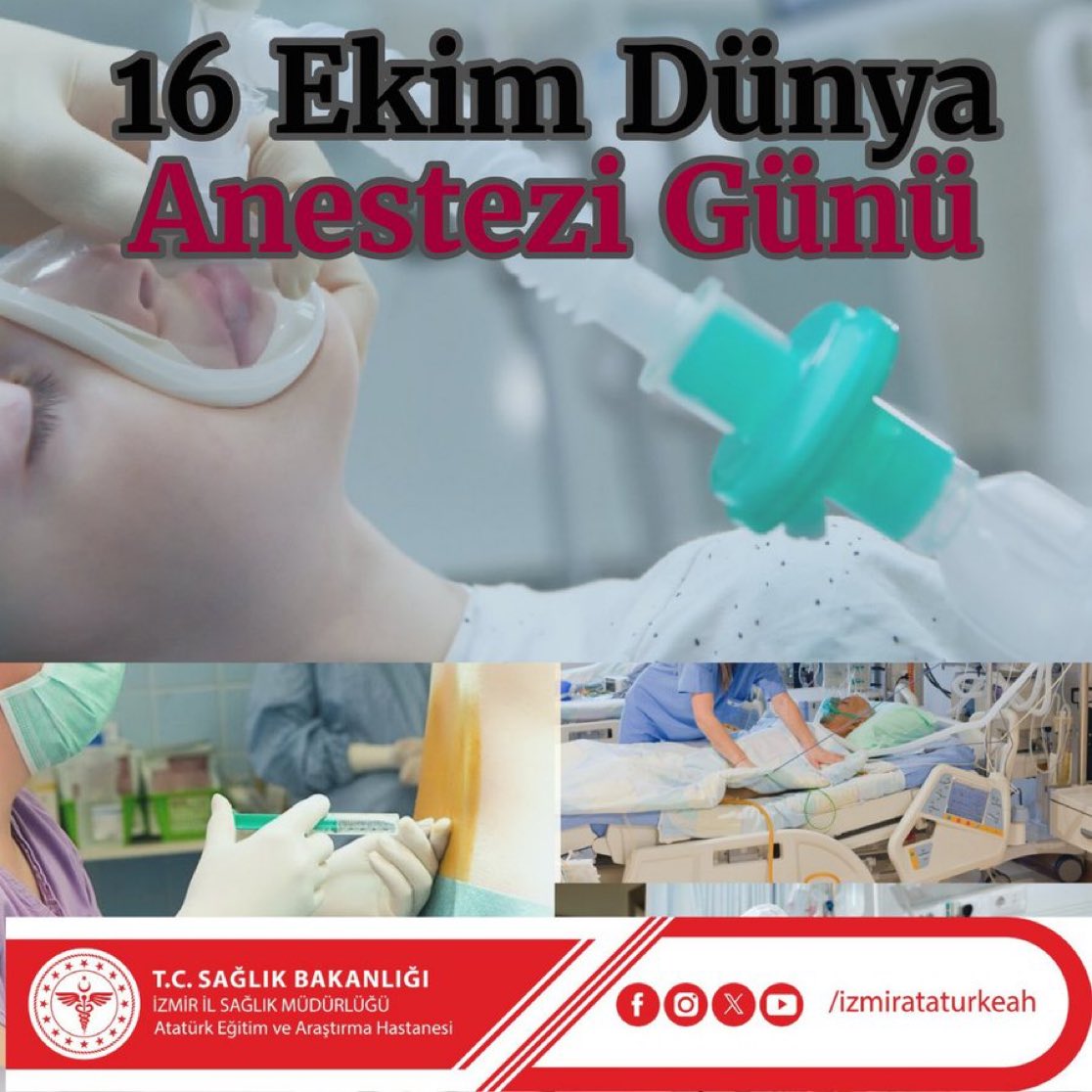 Ameliyathane ekibinin ayrılmaz bir parçası ve ameliyathanelerin gizli kahramanları olan anestezi uzmanları, teknikerleri ve teknisyenlerimizin Dünya Anestezi Günü Kutlu olsun. #DünyaAnesteziGünü