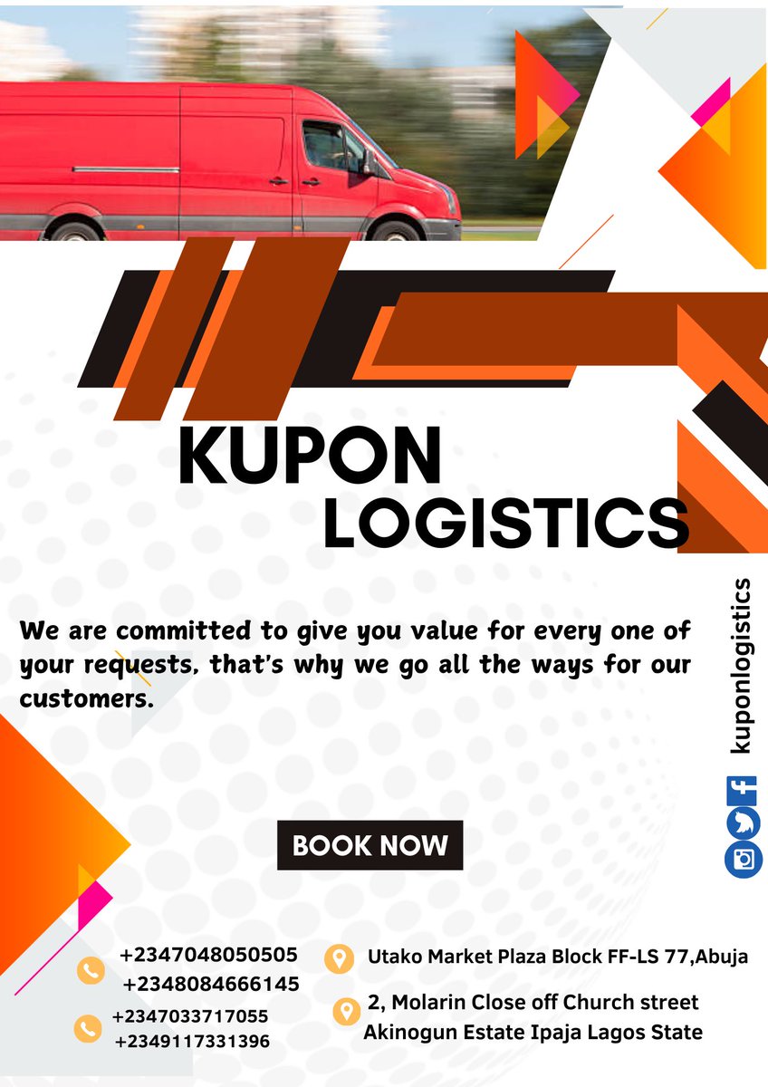 kupon_logistics's tweet photo. #wedeliver
#kuponlogistics 
#naijacelebrity 
 #naijacelebrityfashion
#fashionblogger 
#logistics 
 #logisticslife 
#logisticslife🚛🚚 https://t.co/8LXN9xjL3o