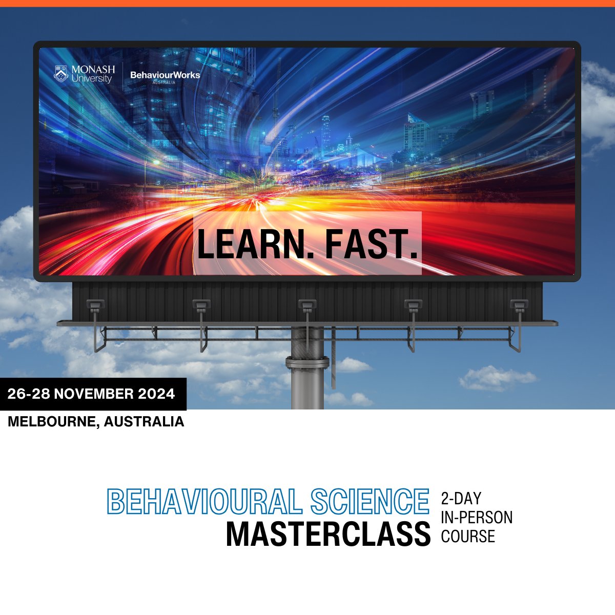 Supercharge your skills with this dynamic 2-day intensive in-person masterclass.

Whether tackling global issues like reducing food waste, or organisational challenges like workplace bullying and burnout, behavioural science is key to achieving your goals in changing behaviour