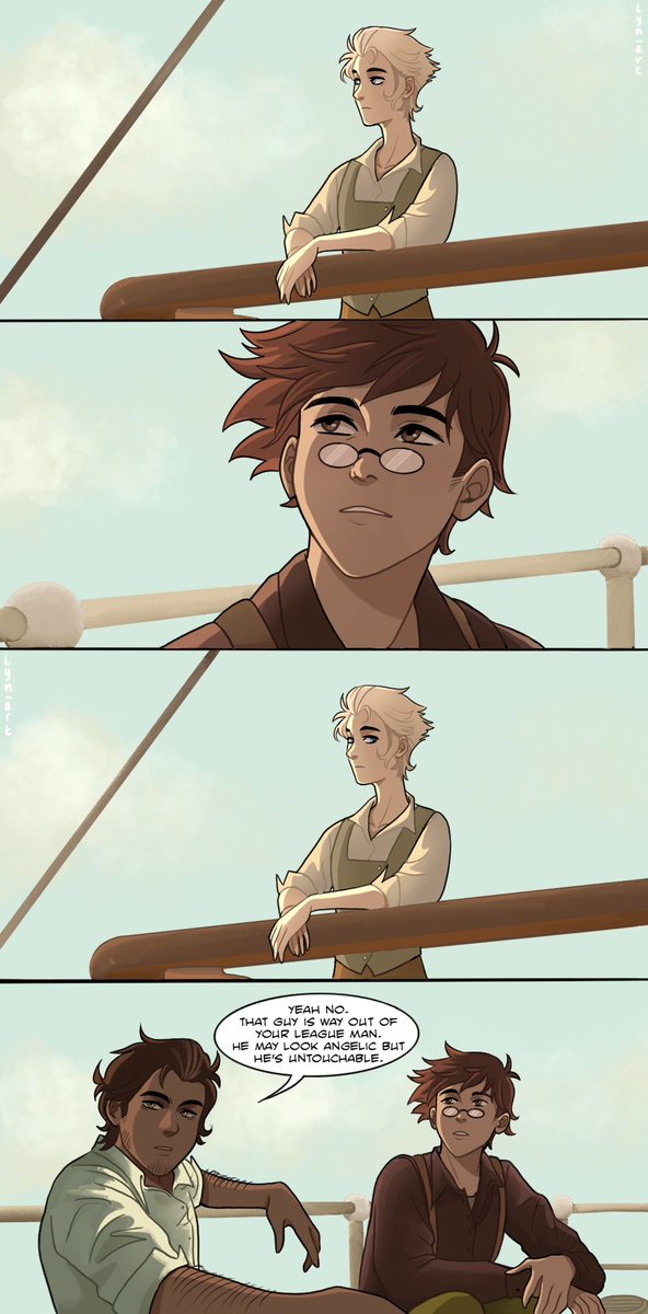 lyn_art_'s tweet photo. @FeedMe_Katsudon Hii I’m Elyne ! I basically do silly comics and radioapple AUs, my biggest one being my Titanic AU <33 https://t.co/LFuXQUwwZf