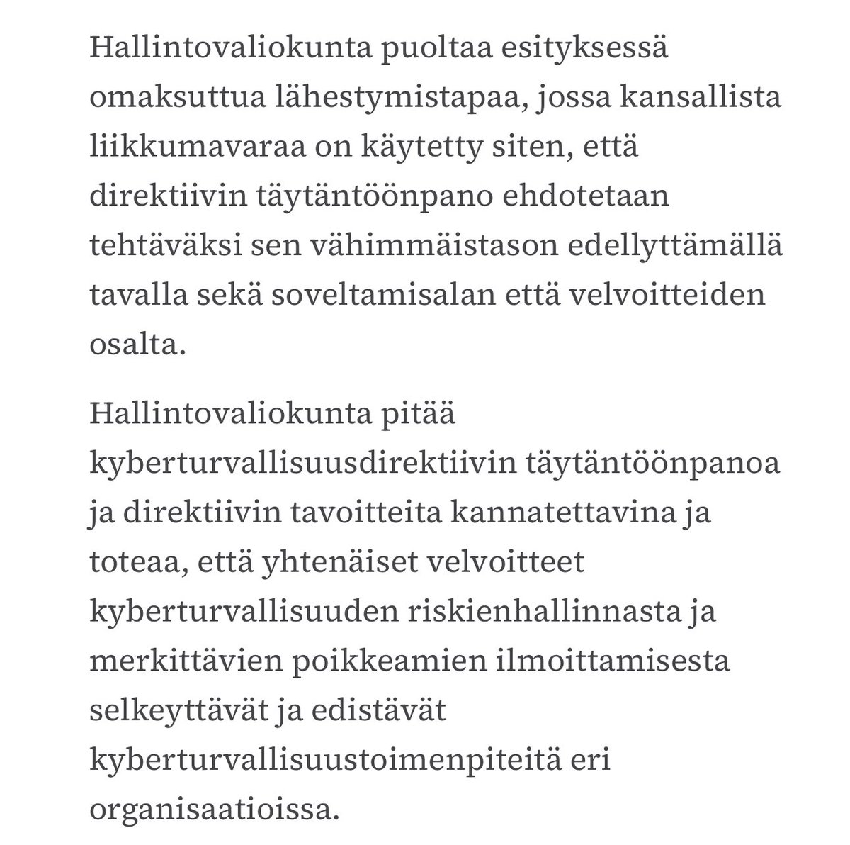 Politiikan kielellä: ”Hienoa että mennään siitä missä aita on matalin! Kudos!” #nis2