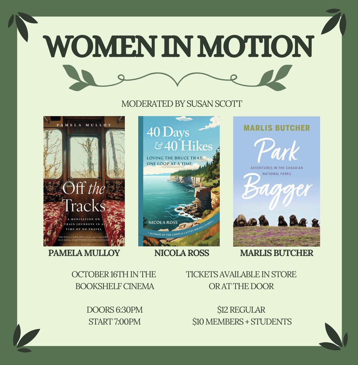 rmbooks (@rmbooks) on Twitter photo Happening tomorrow (October 16)! Don’t miss out on this great event at the <a href="/Bookshelfnews/">The Bookshelf</a> in Guelph at 7PM. Tickets are selling fast, but there will be some available for purchase at the door! 👉 t.ly/3bcV-
Expect an engaging conversation and Q&A 🏔️🌄📚 Happening tomorrow (October 16)! Don’t miss out on this great event at the <a href="/Bookshelfnews/">The Bookshelf</a> in Guelph at 7PM. Tickets are selling fast, but there will be some available for purchase at the door! 👉 t.ly/3bcV-
Expect an engaging conversation and Q&A 🏔️🌄📚