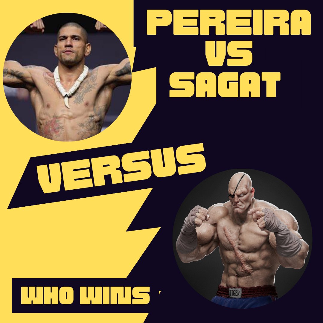 HandbookMusic's tweet image. Sagat (Street Fighter) VS Alex Pereira
(No Powers just fighting skills)
Comment who wins and why!!
#ksi #ufc #streetfighter #hustlegang
#nerdlife #gamergang