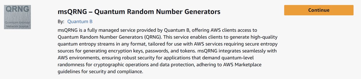 🚀We are excited to announce that Quantum B has launched the msQRNG – Quantum Random Number Generators on AWS Marketplace!

Read More: quantumblockchains.io/quantum-b-laun…

Our AWS Marketplace Page: aws.amazon.com/marketplace/se…

#msQRNG #Cybersecurity #QuantumComputing