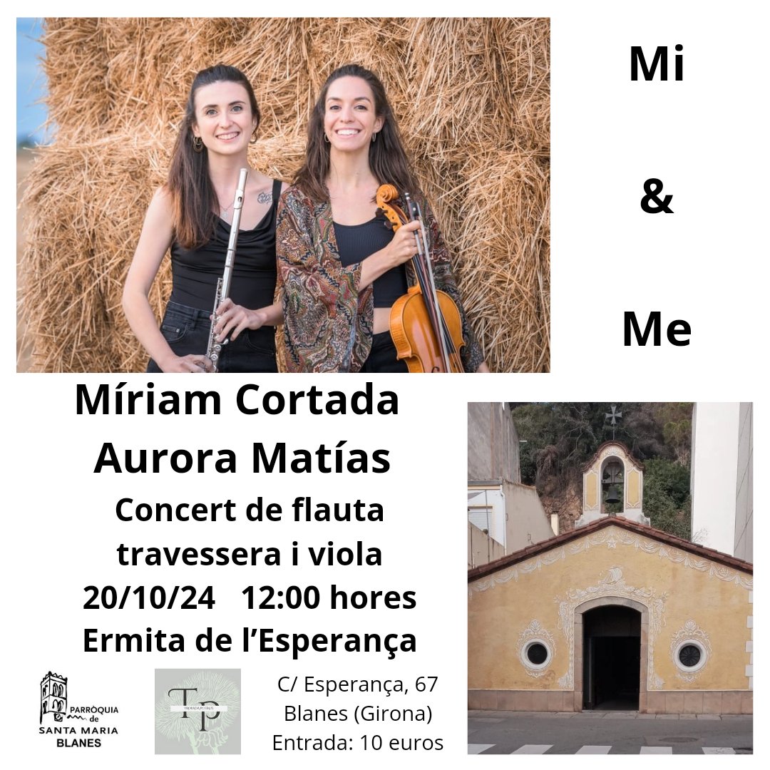 TPoemus's tweet photo. Cap de setmana amb dos grans concerts
Dissabte, 18 hores, @nuriaconangla i Pere Nolasc
Diumenge, 12 hores, Miriam Cortada i Aurora Matías
#concert #musicaenviu #violi #viola #violoncel #flautatravessera #blanes #penelles #noguera #LaSelva #Lleida #Girona https://t.co/EV0jCYOYqK