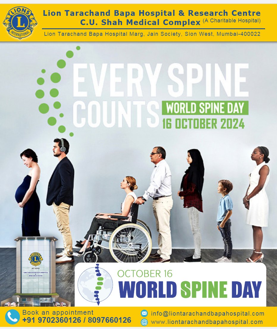 LionHospital1's tweet image. Celebrate movement today and every day! 🕺💃 A healthy spine is the key to a vibrant life. 🌟 Let’s spread awareness and encourage others to take care of their backs this #WorldSpineDay.
#WorldSpineDay2024 #SpinalWellness #ActiveLife #HealthyLiving #StrongSpine #FitnessJourney
