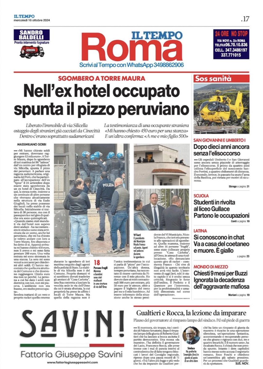 La mia denuncia
Basta occupazioni!!