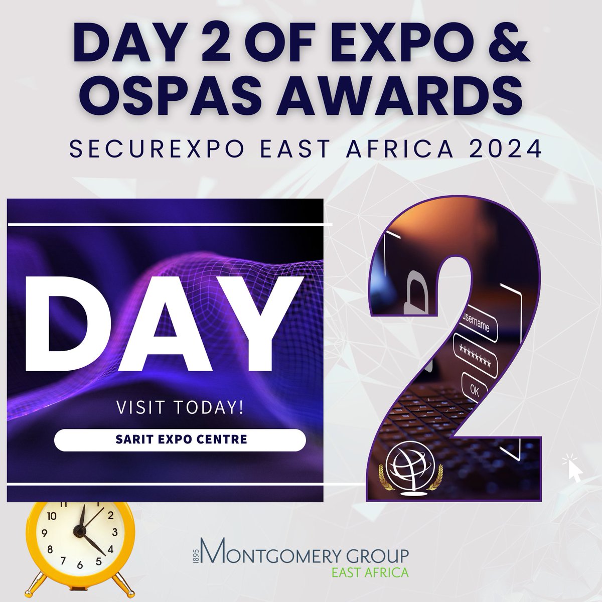 We hope you're enjoying Securexpo East Africa! Today, we have even more exciting activities in store.
Key Highlights for Day 2:
* Expo
* OSPAS Awards: Witness the recognition of outstanding achievements in the security industry.