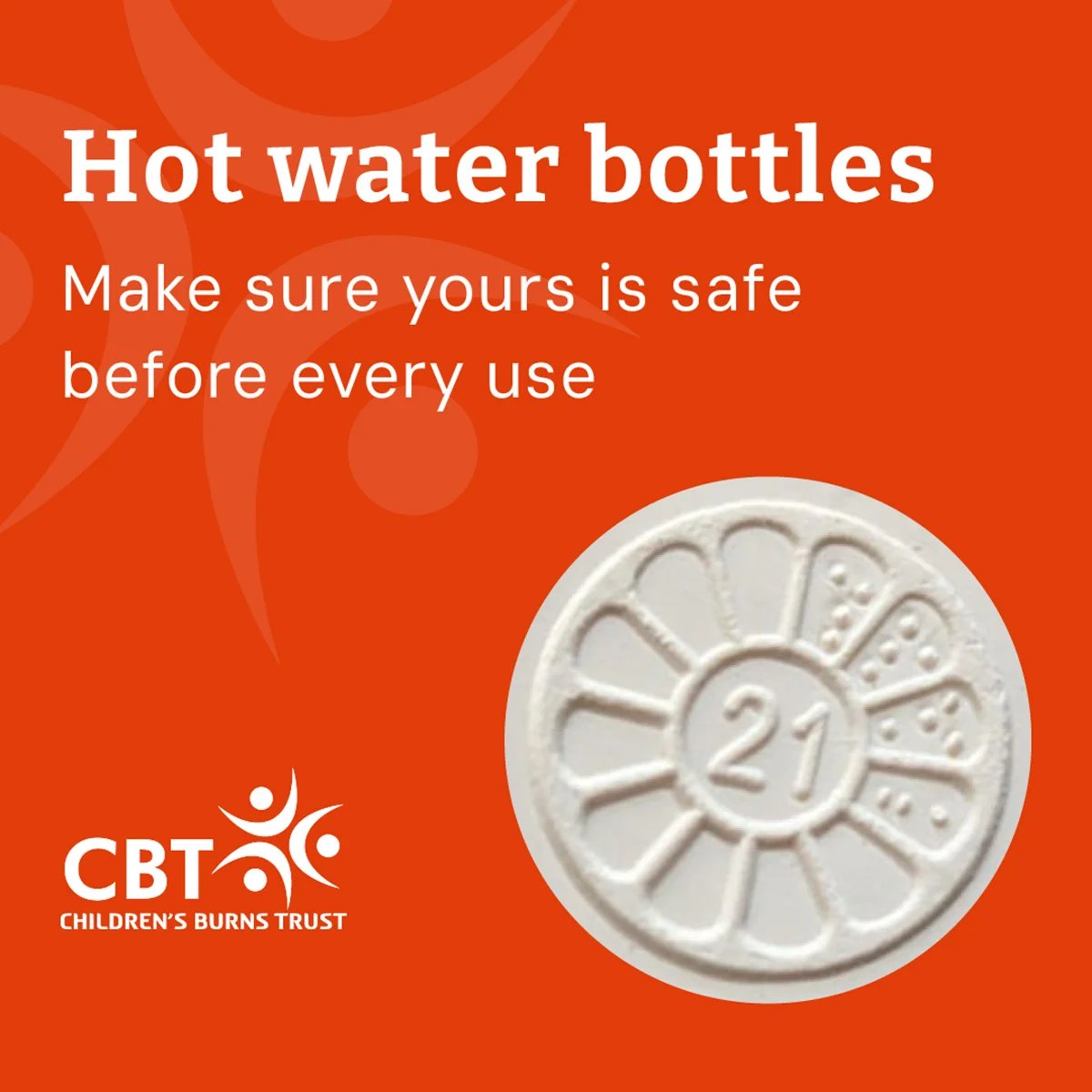 Adult Burns Centre - Wythenshawe Hospital MFT (@burnsunitmft) on Twitter photo ➡️Don’t use a hot water bottle more than 2 years old ➡️Look at the flower symbol on the bottle to show
when it was made
➡️ Never fill a hot water bottle with boiling water.
#BeBurnsAware #NationalBurnAwarenessDay
<a href="/BritishBurn/">British Burn Assoc.</a> <a href="/CBTofficial/">ChildrensBurnsTrust</a> <a href="/MFTnhs/">MFT NHS</a> <a href="/WythenshaweHosp/">Wythenshawe Hospital</a> ➡️Don’t use a hot water bottle more than 2 years old ➡️Look at the flower symbol on the bottle to show
when it was made
➡️ Never fill a hot water bottle with boiling water.
#BeBurnsAware #NationalBurnAwarenessDay
<a href="/BritishBurn/">British Burn Assoc.</a> <a href="/CBTofficial/">ChildrensBurnsTrust</a> <a href="/MFTnhs/">MFT NHS</a> <a href="/WythenshaweHosp/">Wythenshawe Hospital</a>