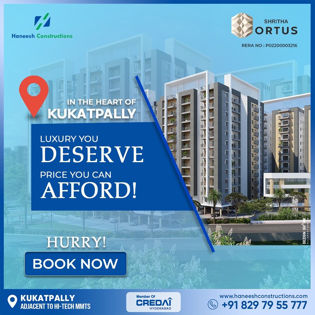 HaneeshConc01's tweet photo. 🏡 Luxury You Deserve, Price You Can Afford! 2 &amp; 3 BHK apartments in the heart of Kukatpally. Book your site visit today!

📞 +91 829 79 55 777

#LuxuryLiving #Kukatpally #RealEstate https://t.co/N6aIol5p0T
