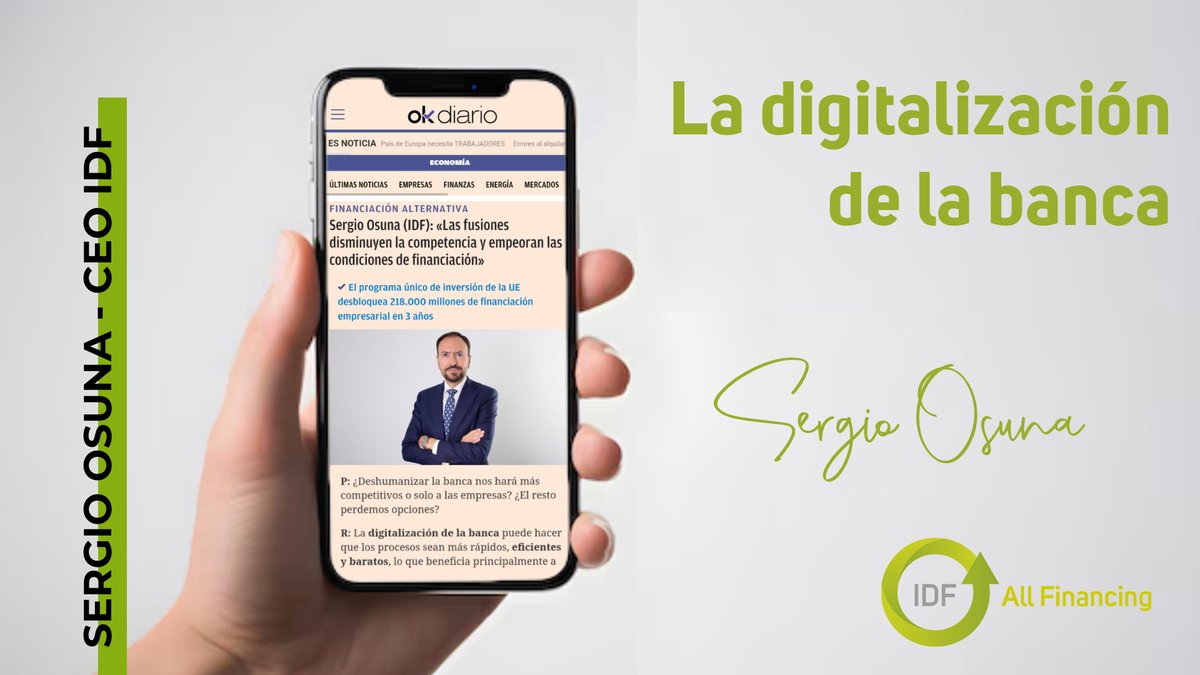 Si bien la #digitalización ofrece  ventajas, también  excluye a quienes más lo necesitan.

✴ ¿Cómo podemos garantizar un acceso equitativo a los servicios financieros? 

Descubre la opinión de nuestro CEO Sergio Osuna en: okdiario.com/economia/sergi…