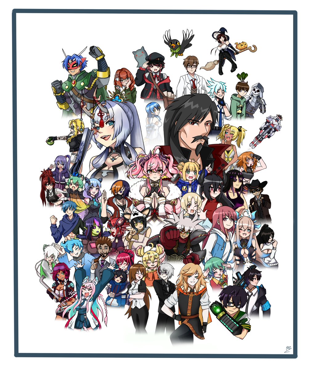 Bravo683's tweet photo. Thank you for the 6 years! My most treasured vtuber community even if some of you aren't too active recently because other realm of life. i love you guys! Also Girl_dm is my most hilarious time to draw becos meme. Can you guess? https://t.co/1iAH3ec5Q4