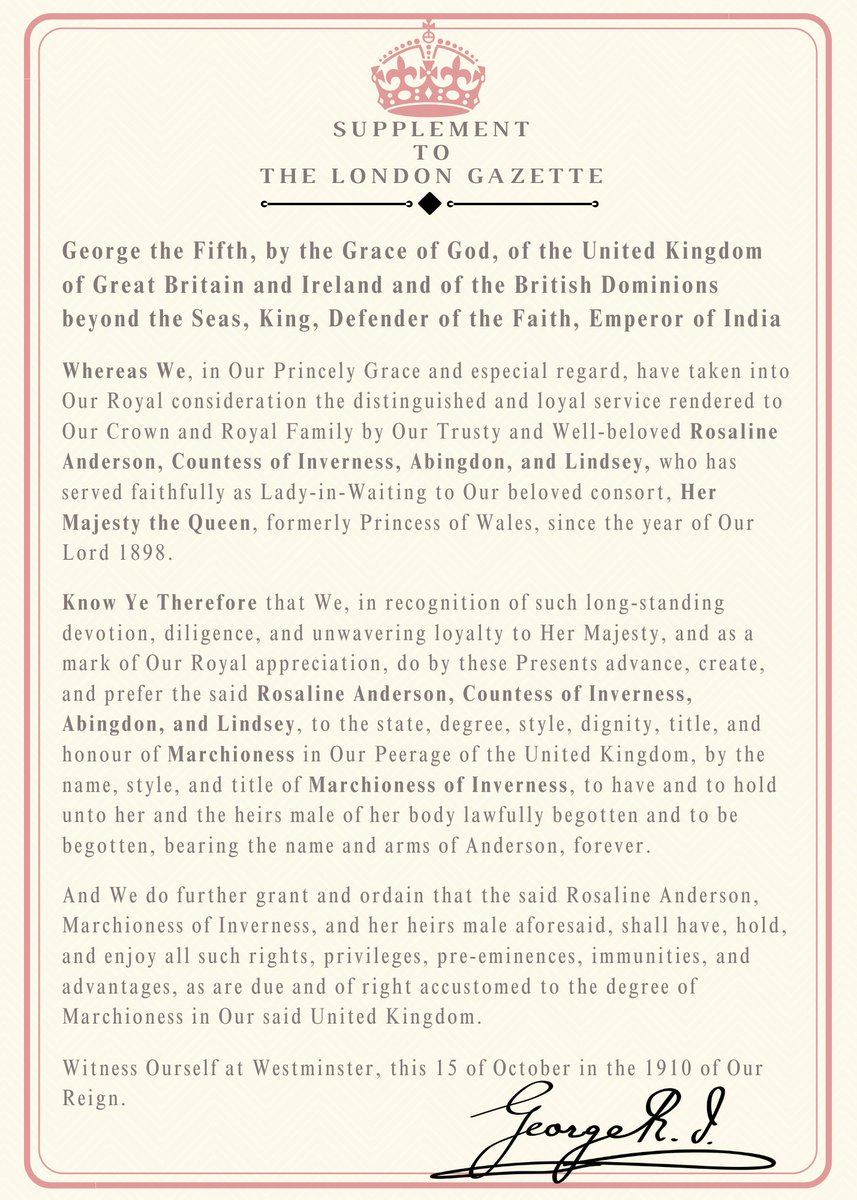 Wonderful day in High Society as the Anderson family is elevated to a Marquessate! So glad to see Rosaline become a Marchioness in her own right!
