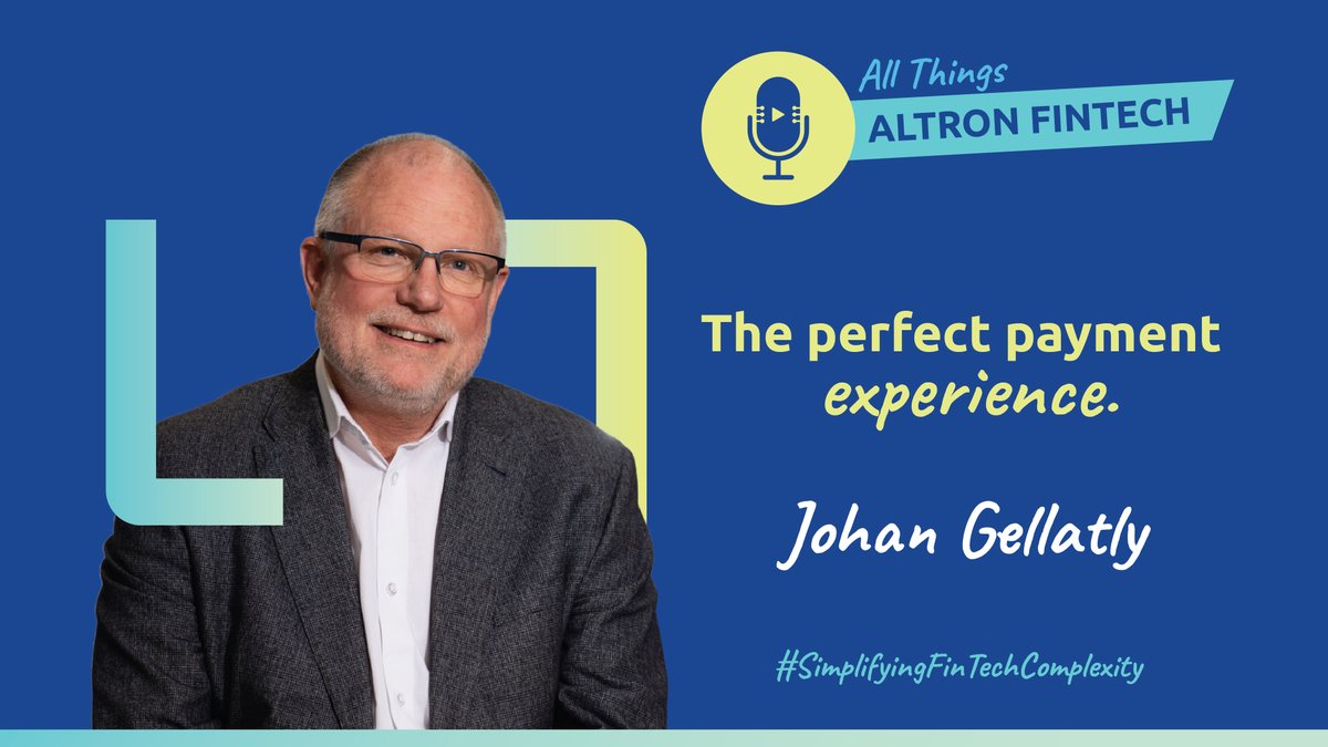 AltronFinTech's tweet image. Don&apos;t miss out on Altron FinTech MD Johan Gellatly&apos;s insights into the perfect payment experience! Listen to his thoughts on our All Things Altron FinTech podcast now &amp;gt; eu1.hubs.ly/H0d0wgh0 

#AltronFinTech #ThePerfectPaymentExperience #AllThingsAltronFinTech