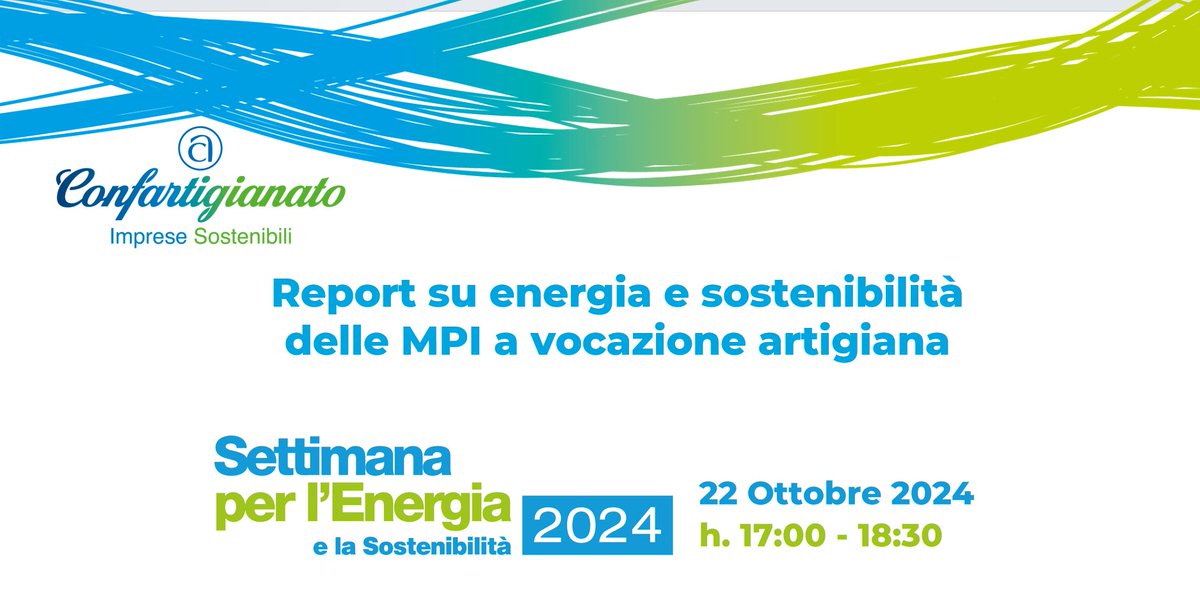 e_quintavalle's tweet photo. Oggi #22ottobre ore 17 in #SettimanaEnergia @Confartigianato webinar di presentazione del report #UfficioStudi #Confartigianato su #energia #sostenibilità e MPI. Info su report e diretta streaming https://t.co/zmk36xFIy8 https://t.co/dmRPqKgHED