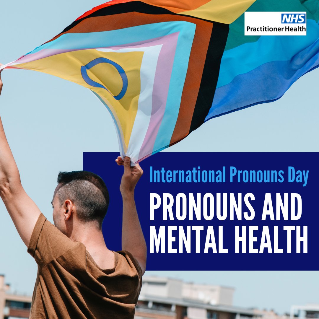 NHSPracHealth's tweet image. Using a person's correct pronouns can help to improve their mental health. Help to create a supportive and safe working environment for trans and non-binary people this #InternationalPronounsDay. Read about The Trevor Project's research here: bit.ly/trevorprojectg…