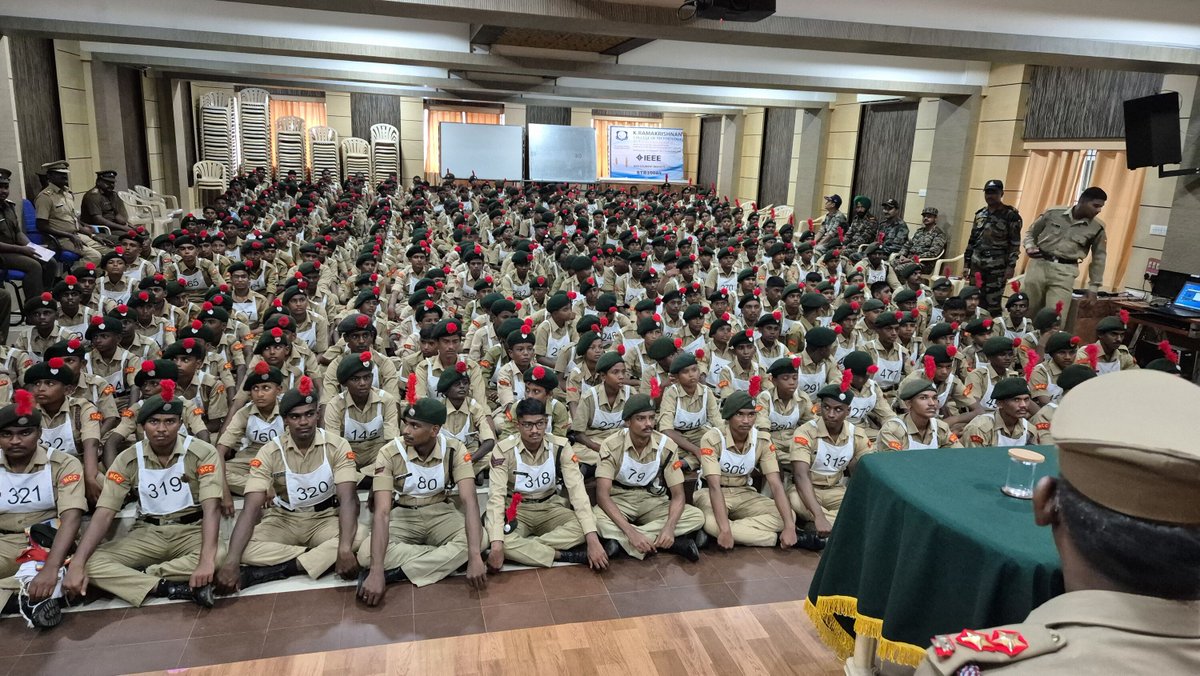 krcttrichy1's tweet image. K. Ramakrishnan College of Technology, Samayapuram, Trichy, is hosting the National cadet corps (NCC) annual training camp from 15.10.2024 to 24.10.2024. 
#KRCT #Krctcollege #nccindiaofficial #NCC #indianarmy #indiannavy #indianairforce #army #india #nda  #jaihind #nccindia