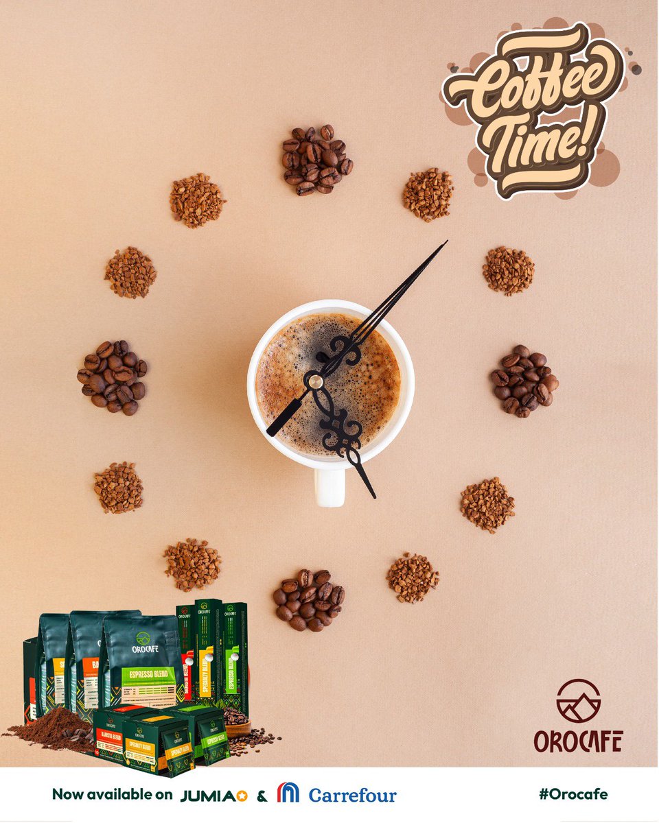 OrocafeUg's tweet photo. No matter what time it is, the answer is always coffee o’clock! ⏰☕
Get your daily dose of energy with a fresh brew from OROCafe and keep the hustle going strong.
Who’s ready for a cup?
#Orocafe #CoffeLover #Coffetime https://t.co/5ygER3J1MP