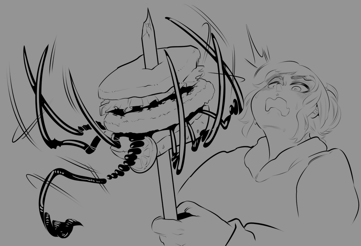 Shiiva_VT's tweet image. GORETOBER DAY 15 - PARASITE

@Succumich PLEASE DO NOT eat the kind of burgers you hunt on the forest??? 🍔🕷️🙀

#Artichii #inktober2024