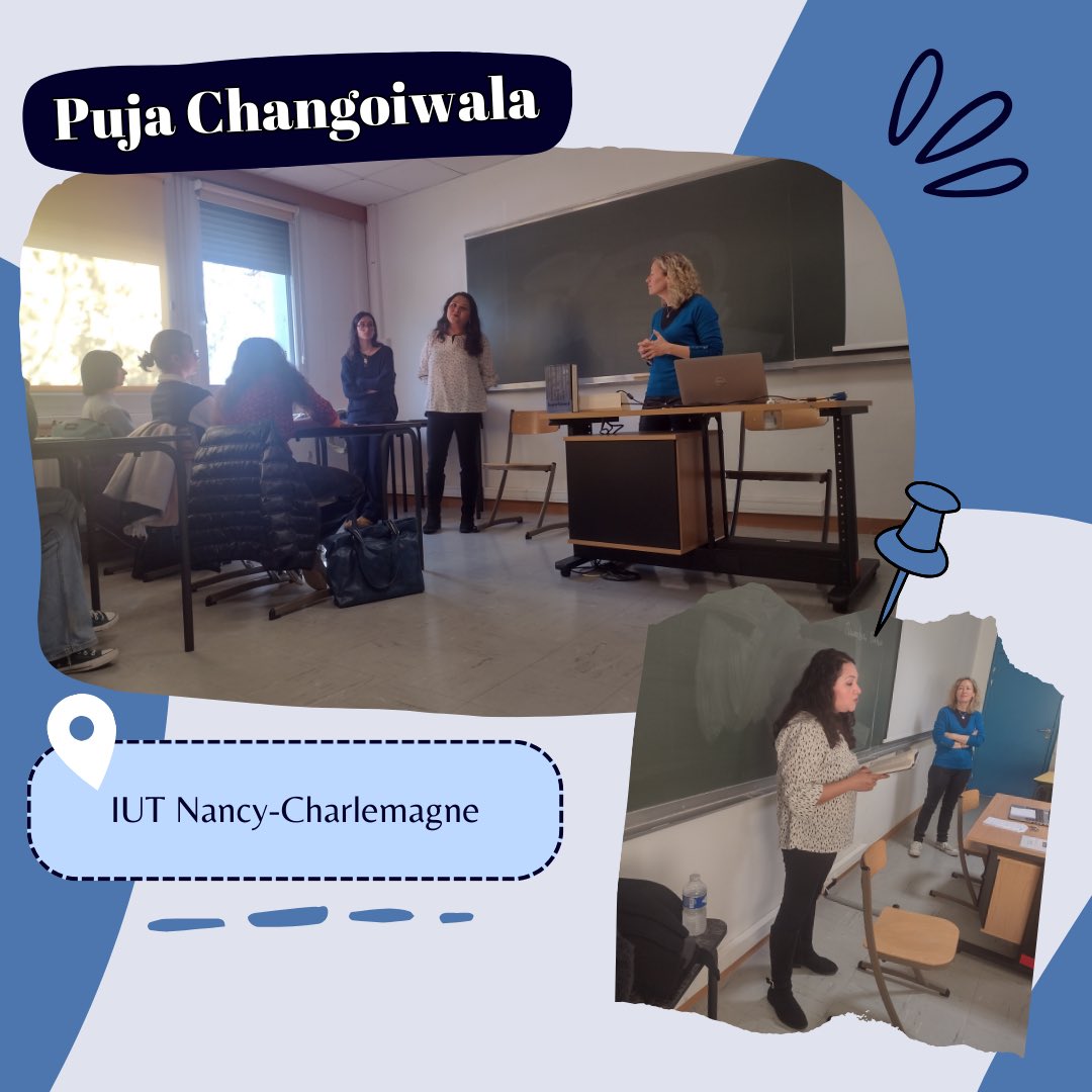 Lundi 14/10, Puja s’est rendue à l’IUT Nancy-Charlemagne afin d’échanger avec les étudiants en métiers du livre pendant leur cours d’anglais, durant lequel ils avaient étudié des passages de son roman Homebound
#pujachangoiwala #iutnancycharlemagne #ariel