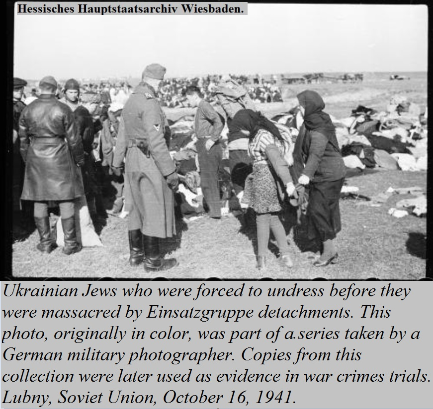 #OTD October 16, 1941 #WWII

#Ukrainian Jews who were forced to undress before they were massacred by Einsatzgruppe detachments.