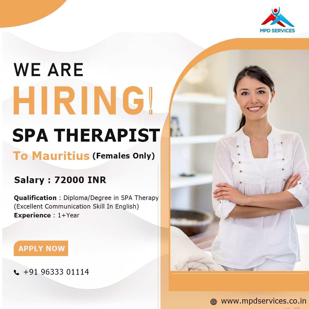 MPDSERVICES's tweet image. Join Our Luxurious Spa Team in Mauritius! 🌴

📍 Location: Mauritius
💼 Position: Spa Therapist
🔧 Experience: Minimum 1 year required
🎓 Qualification: Diploma/Degree in Spa Therapy

Apply now or contact us for more details!
mpdservices.co.in

#JobOpening #SpaTherapist